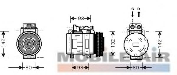 Компресор кондиціонера A1161310001 Mercedes