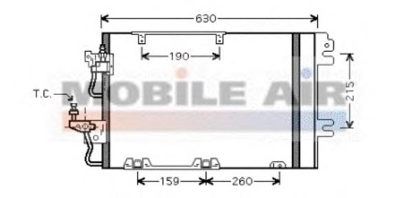 Радіатор кондиціонера 37005367 VAN Wezel