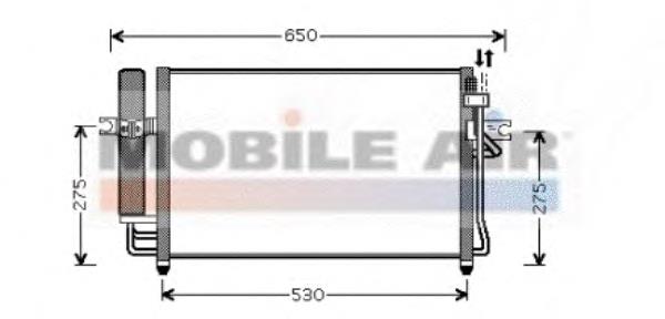 Радіатор кондиціонера 82005087 VAN Wezel