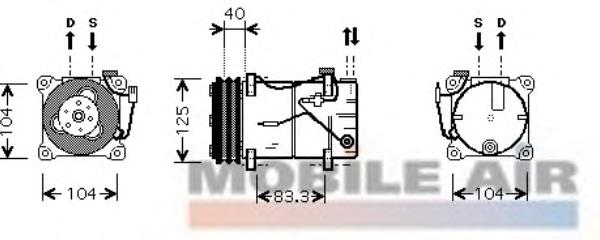 Компресор системи кондиціювання Airstal 100258 ціна, від 58.23 USD