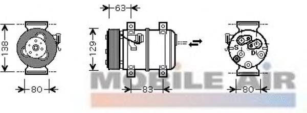Компресор кондиціонера 30632721 Volvo