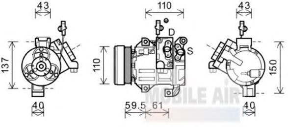 Компресор кондиціонера 5200K129 VAN Wezel