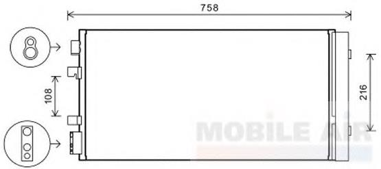 Купити 43005483 VAN Wezel Радіатор системи охолодження кондиціонера
