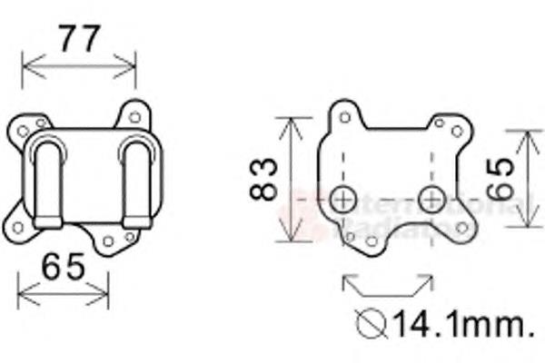 Радіатор масляний VAN Wezel 37003581 ціна, від 23.21 USD