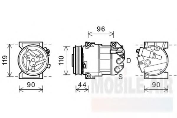 890055 Nissens Компресор холодоагенту