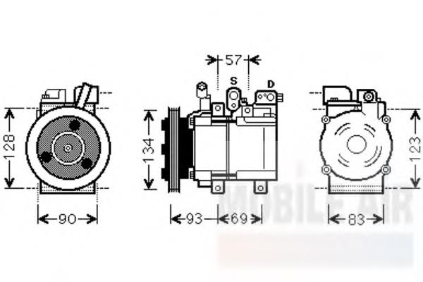 Компресор системи кондиціювання HCC 977014A400 ціна, від 231.58 USD