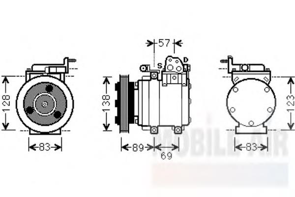 Компресор системи кондиціювання Hyundai/Kia 977014A850 ціна, від 552.50 USD