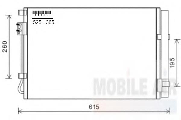 Радіатор кондиціонера 82005269 VAN Wezel