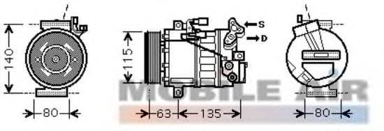 Компресор кондиціонера 1300K336 VAN Wezel