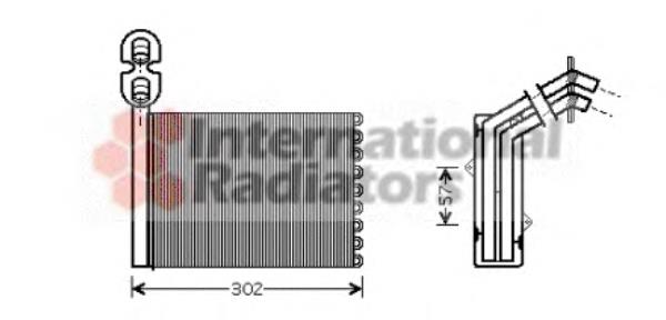 Радіатор пічки (обігрівача) VAN Wezel 58006201 ціна, від 23.38 USD