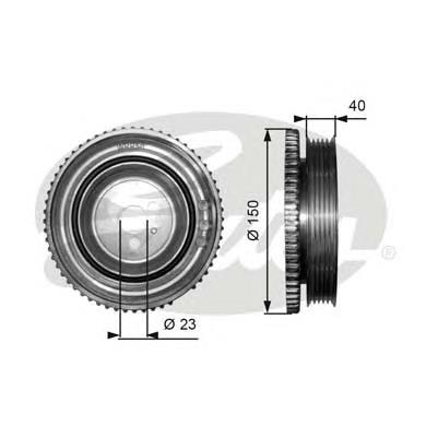 Шків колінвала TVD1052 Gates