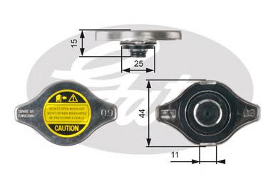 Пробка радіатора Gates RC127