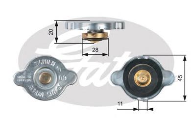 Кришка бачка радіатора Gates RC124 ціна, від 2.94 USD