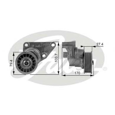 Ролик натягувача приводного ременя T38158 Gates