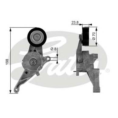 Натягувач приводного ременя Gates T38436 ціна, від 33.80 USD
