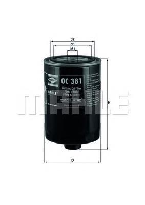 OC381 Knecht-Mahle фільтр масляний