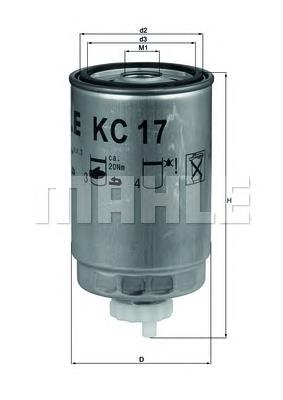 KC17D Knecht-Mahle фільтр паливний