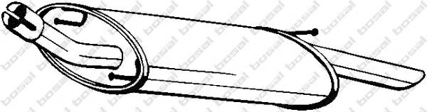 Глушник, задня частина 154955 Bosal