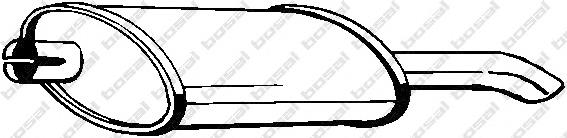 Глушник, задня частина 185999 Bosal