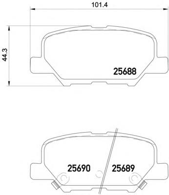 Задні гальмівні колодки 2568801 Textar