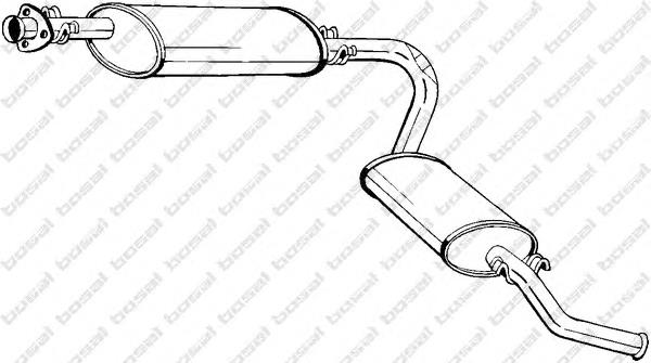 Глушник, середня і задня частина 283023 Bosal