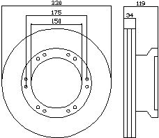 Диск гальмівний передній PE Automotive 10620600A