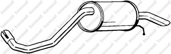 233419 Bosal Глушник, задня частина