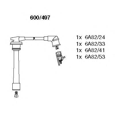 Дроти запалювання Bremi 600497 ціна, від 21.54 USD