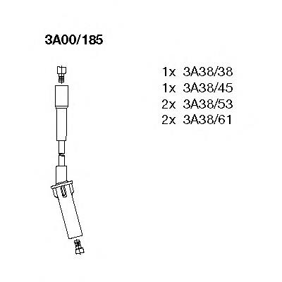 Високовольтні дроти 3A00185 Bremi