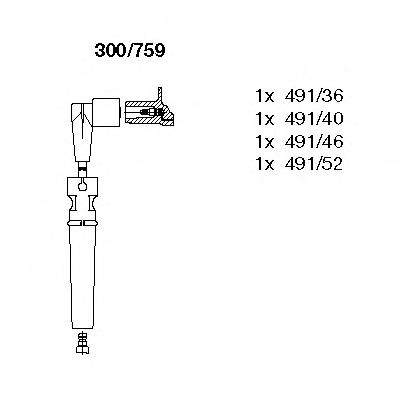 Дроти запалювання Bremi 300759 ціна, від 13.36 USD