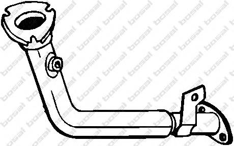 1705Z1 Peugeot/Citroen труба приймальна (штани глушника, передня)