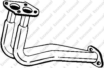Труба приймальна (штани) глушника, передня Opel Corsa B (73, 78, 79) (Опель Корса)