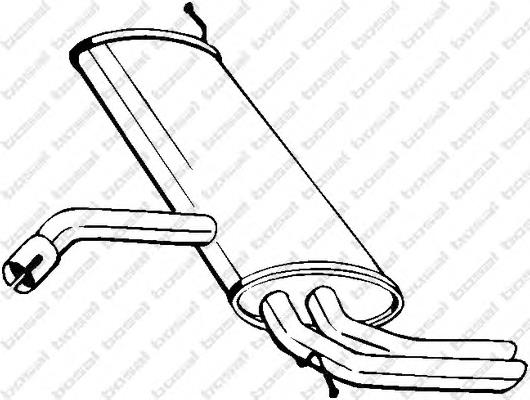 Глушник, задня частина 227049 Bosal