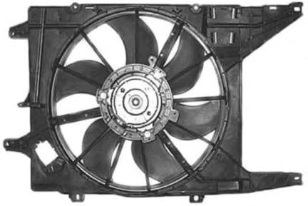1514747 VAN Wezel дифузор радіатора охолодження, в зборі з двигуном і крильчаткою