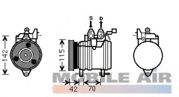 Компресор кондиціонера KP1AA06 Hyundai/Kia