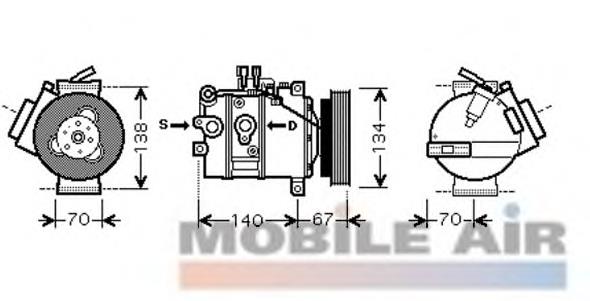 Компресор кондиціонера 5900K142 VAN Wezel