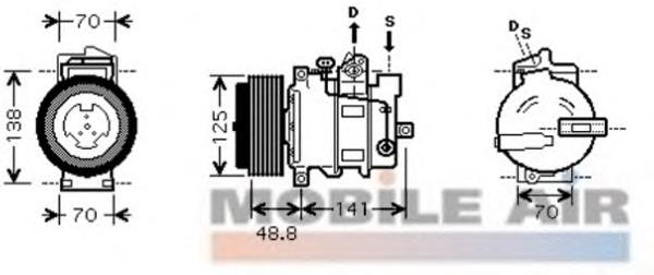 Компресор системи кондиціювання Mercedes A000230931180 ціна, від 405.17 USD