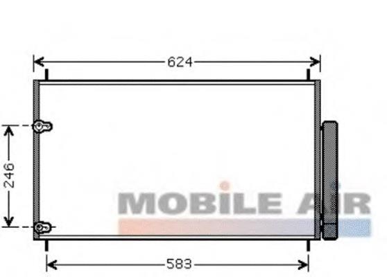 Конденсатор кондиціонера VAN Wezel 53005405 ціна, від 56.91 USD