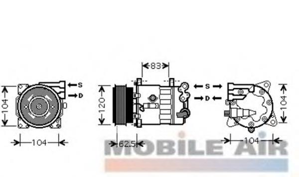 Купити 9671824180 Peugeot/Citroen Компресор кліматичної установки
