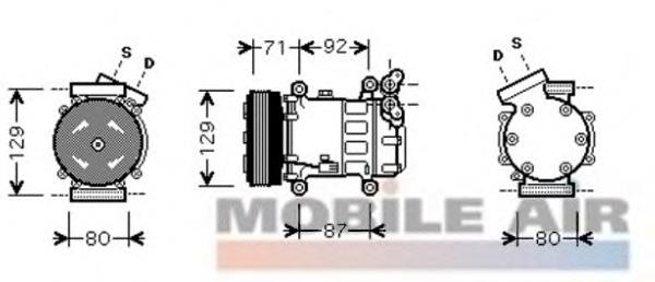 Компресор кондиціонера 4300K401 VAN Wezel