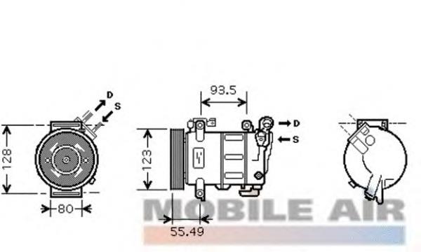 Купити 4471500220 Denso Компресор кліматичної установки