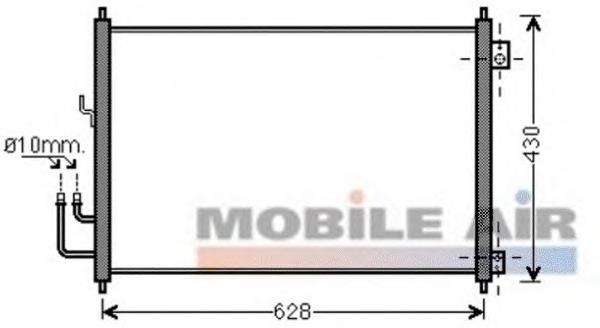 Конденсатор кондиціонера VAN Wezel 13005328 ціна, від 62.36 USD