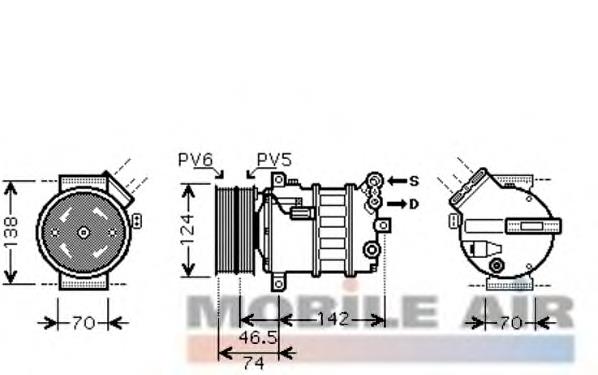 Компресор системи кондиціювання Thermotec KTT090127 ціна, від 407.51 USD