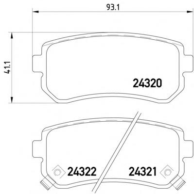 Задні дискові колодки Textar 2432001