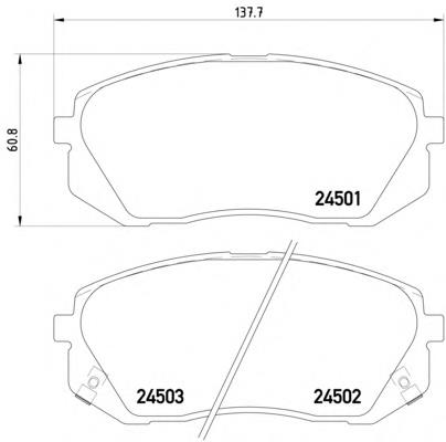 Купити 2450101 Textar Колодки гальмівні передні, дискові