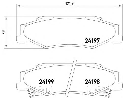 Задні гальмівні колодки Textar 2419701 ціна, від 34.75 USD