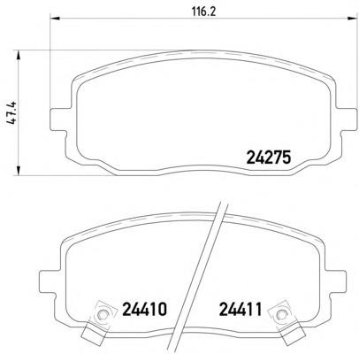 Купити 2427501 Textar Колодки гальмівні передні, дискові