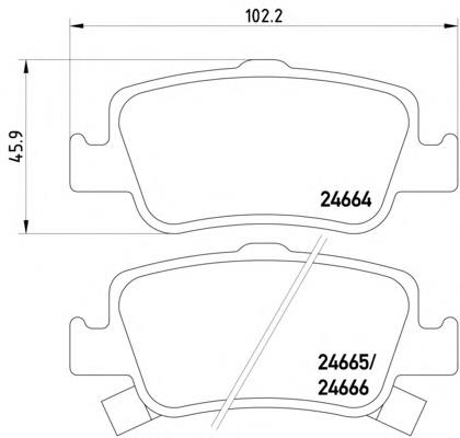 Задні гальмівні колодки Textar 2466401 ціна, від 20.88 USD