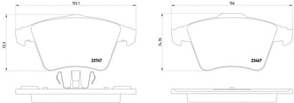 2374701 Textar Передні гальмівні колодки