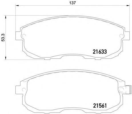 Передні тормозні колодки 5581080J03000 Suzuki